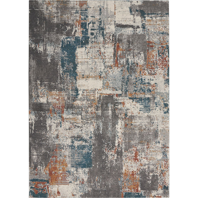 Tangra TNR06 Abstract Rug by Nourison in Grey Multicolour