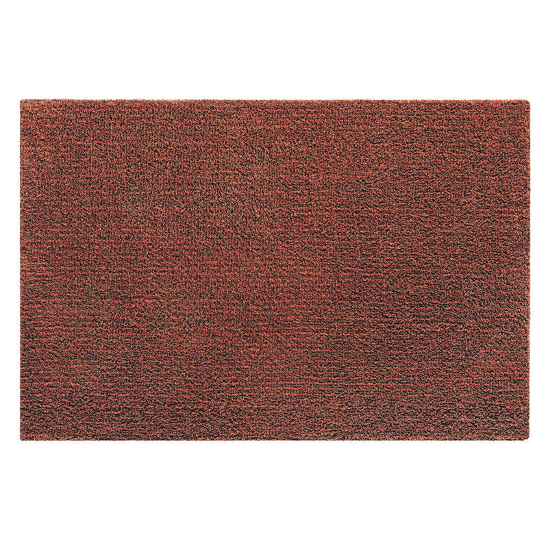 Cotton Plain Washable Anti Slip Doormat in Spice Red