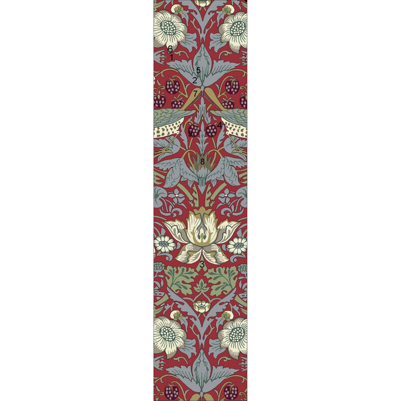 Strawberry Thief 027700 Runner Rugs in Crimson by William Morris