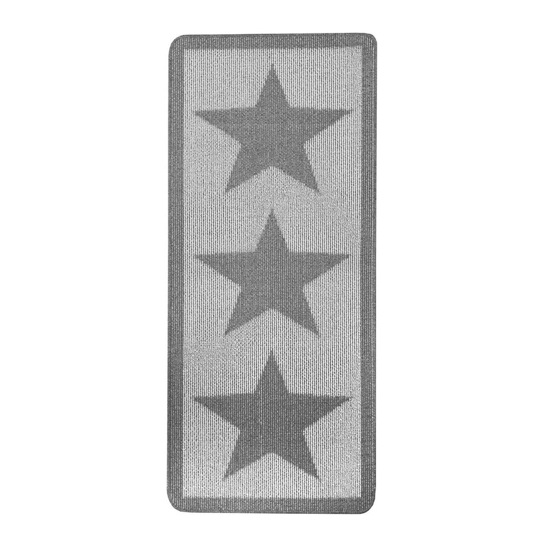 Star Washable Anti Slip Utility Mat in Silver Grey