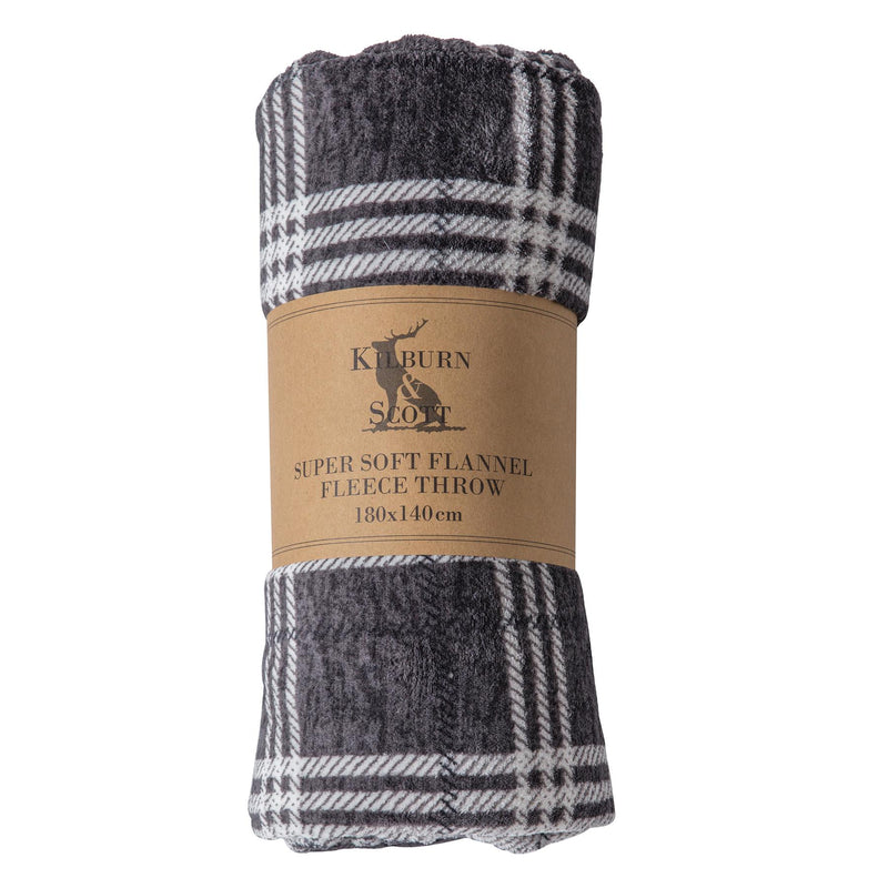 Checkmate Rolled Fleece Throw