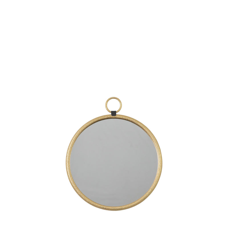 Evadne Gold Round Mirror Small