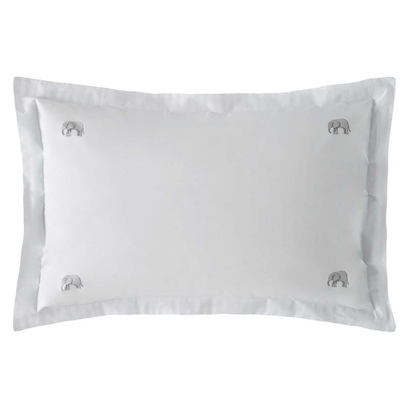 ZSL Elephant Bedding and Pillowcase By Sophie Allport in White