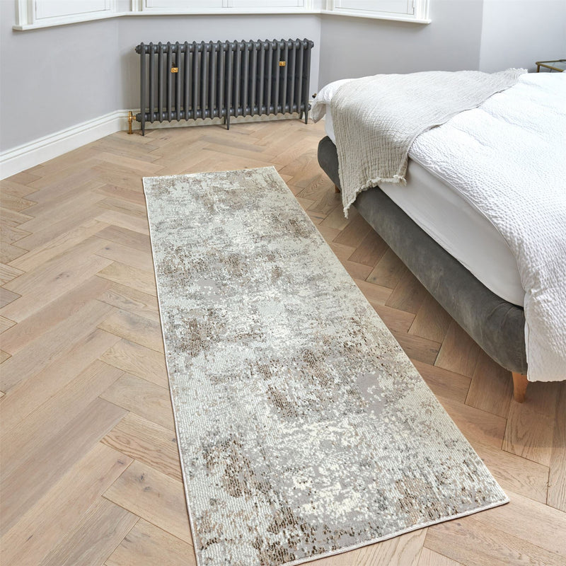 Rossa ROS03 Abstract Rug by Concept Loom in Stone Grey