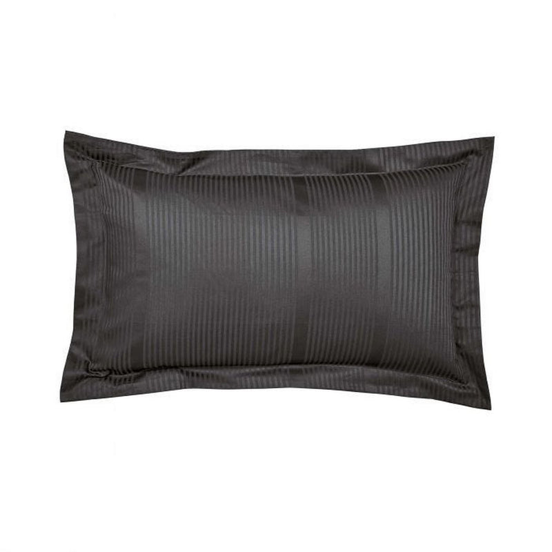 Mansa Stripe Cotton Bedding in Charcoal Grey