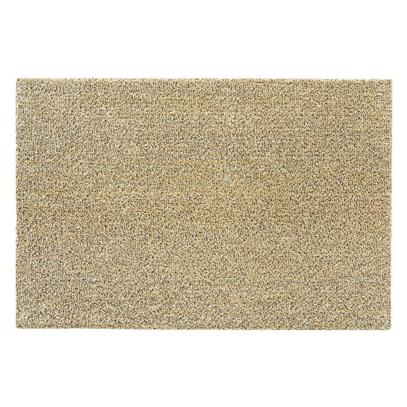 Cotton Plain Washable Anti Slip Doormat in Linen Beige