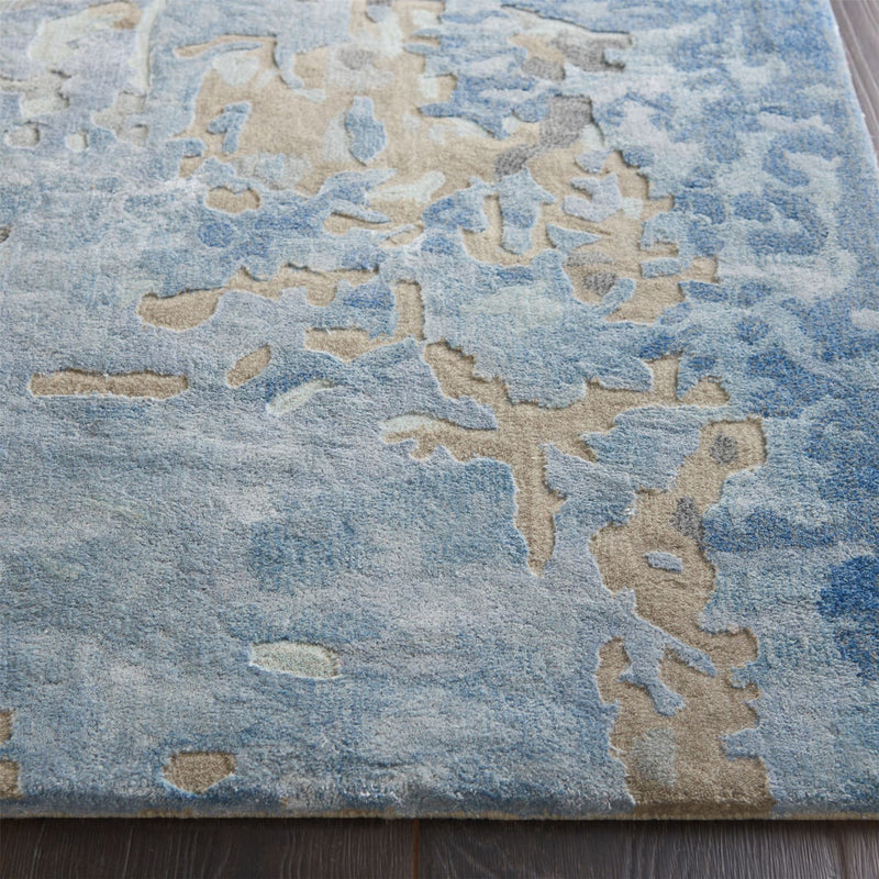 Prismatic Modern Abstract Rugs in PRS17 Denim Blue by Nourison