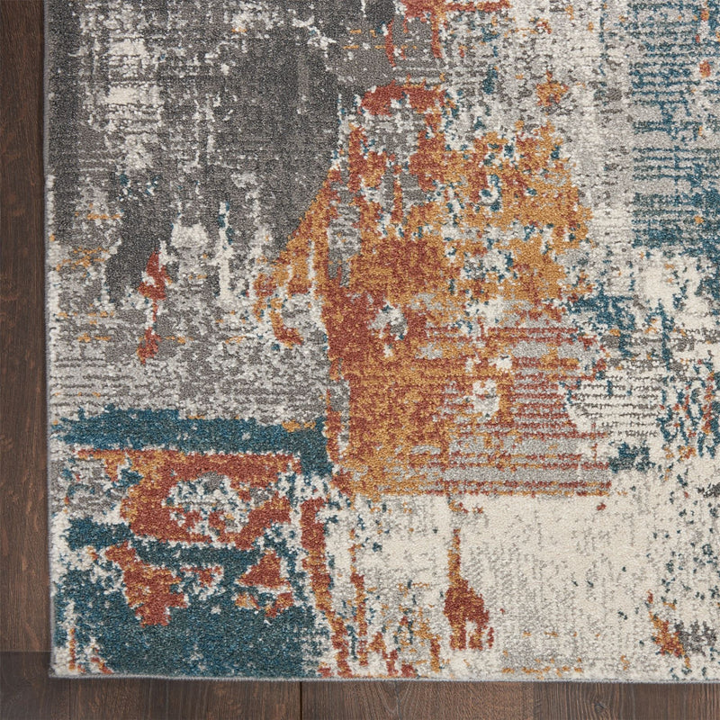 Tangra TNR06 Abstract Rug by Nourison in Grey Multicolour