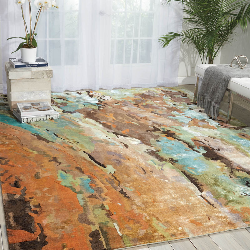Prismatic Modern Abstract Rugs in PRS09 Multi-Coloured by Nourison