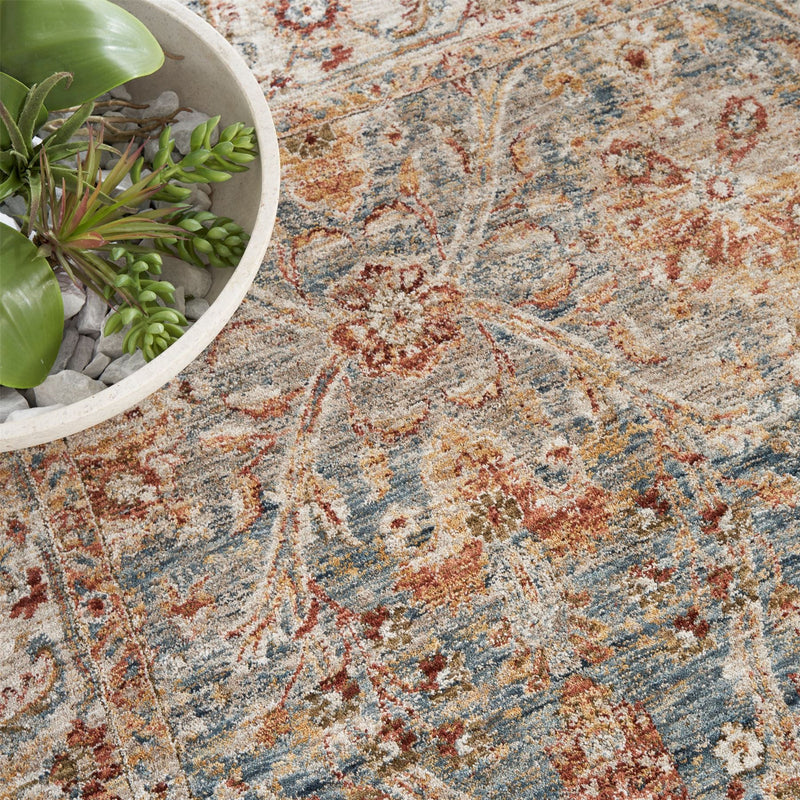 Sahar SHR03 Traditional Persian Rugs by Nourison in Blue