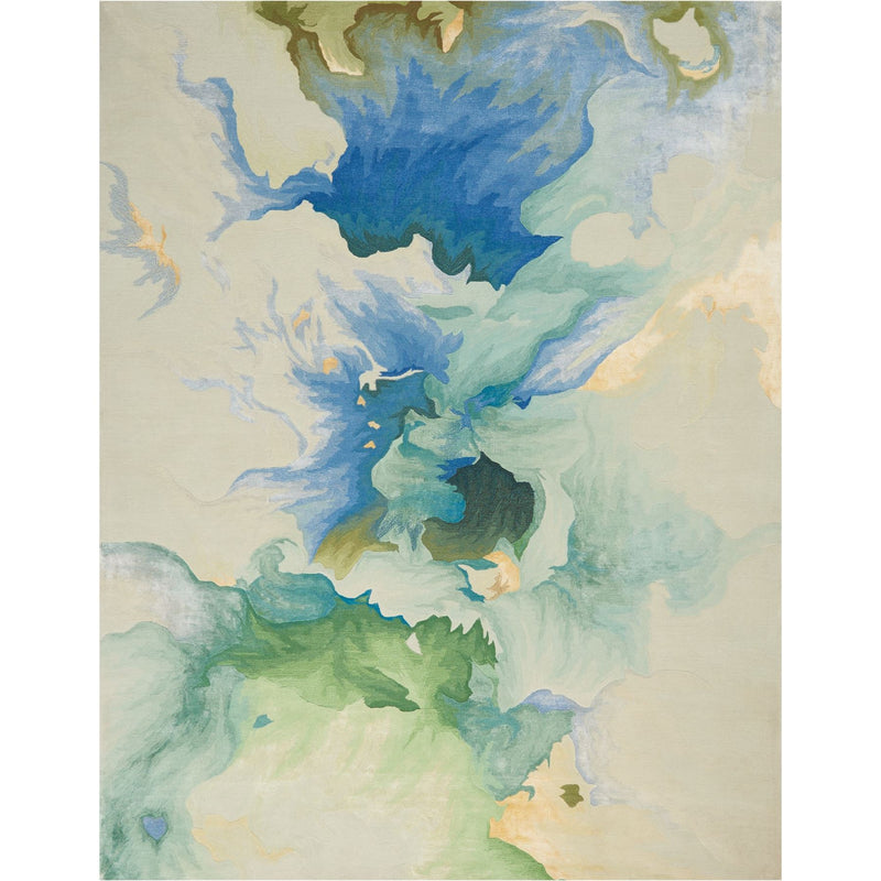 Prismatic Modern Abstract Rugs in PRS16 Seafoam Blue Green by Nourison