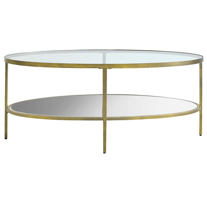 Austin Glass Coffee Table in Champagne Gold