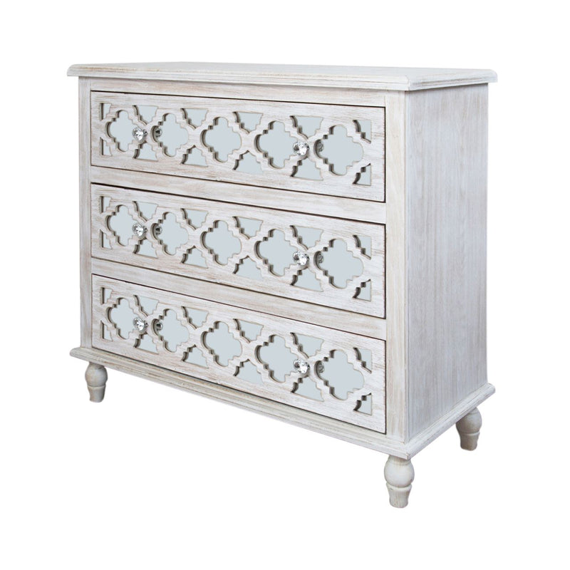 Hadley Beach 3 Drawer Wooden Cabinet in Natural