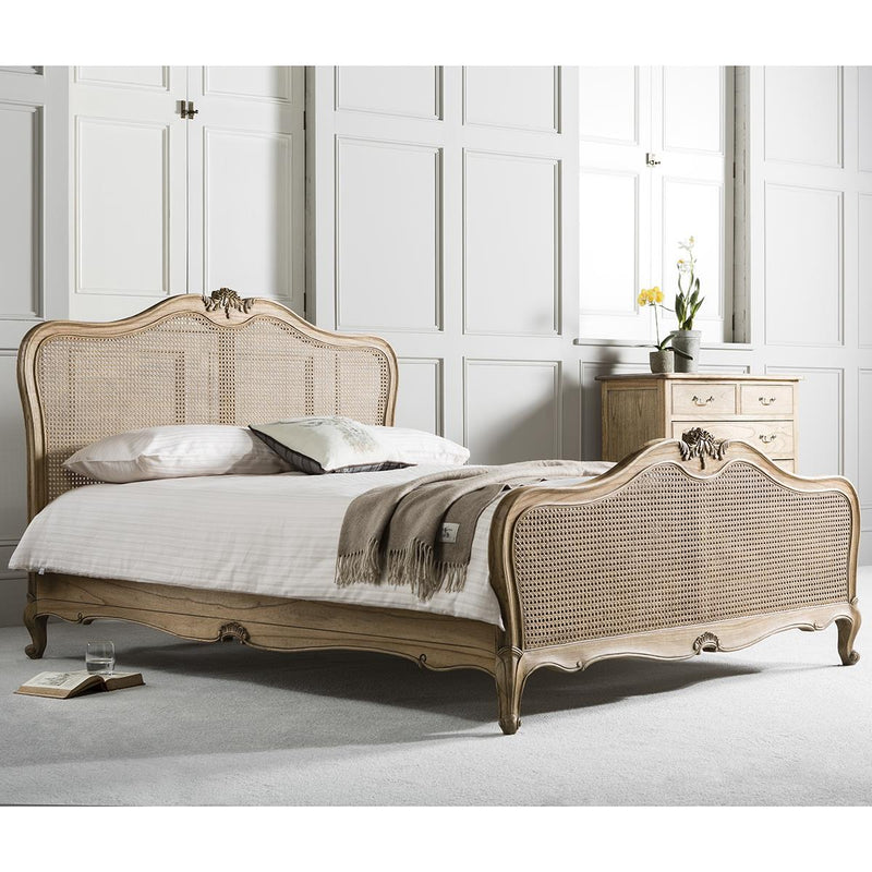 Palais Weathered Wooden Cane Bed