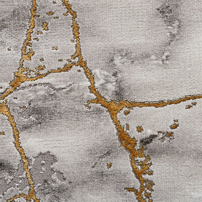 Craft 23270 Marble Effect Rugs in Ivory Gold