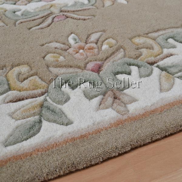 Royal Aubusson Traditional Wool rugs in Beige