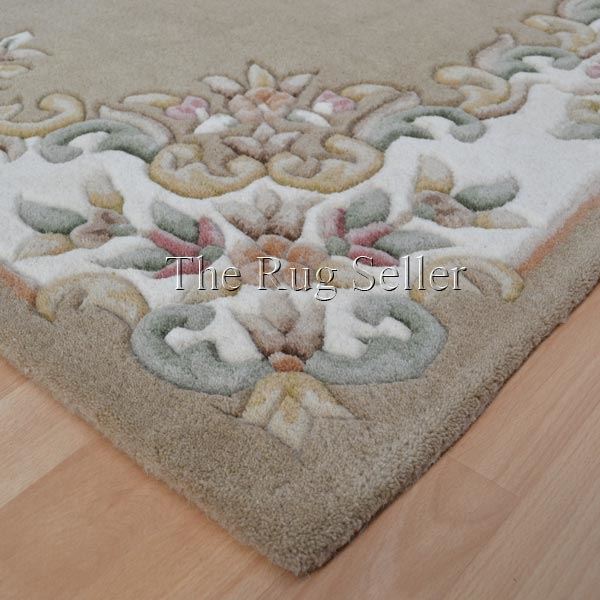 Royal Aubusson Traditional Wool rugs in Beige