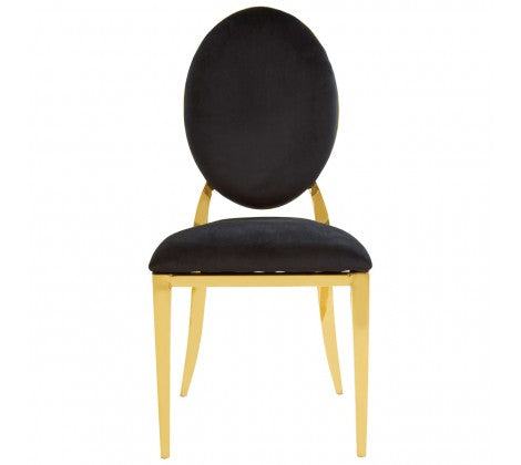 Adaline Warm Gold Oval Back Dining Chair