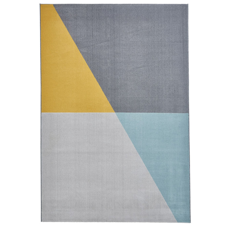 Vancouver 18487 Rugs in Grey Blue Yellow