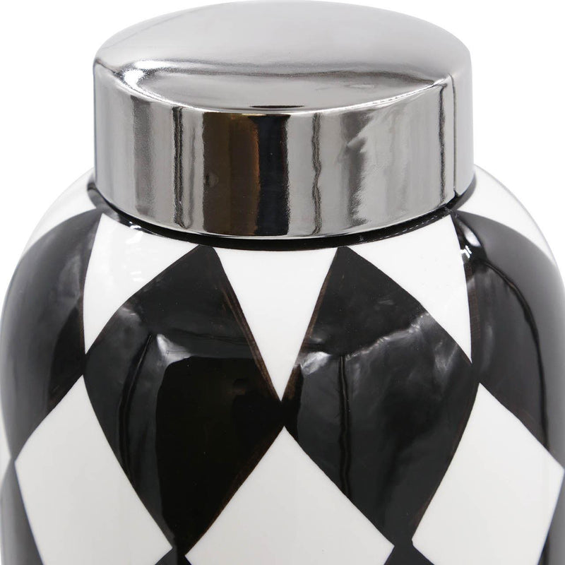 Monochrome Ginger Jar in Black and White