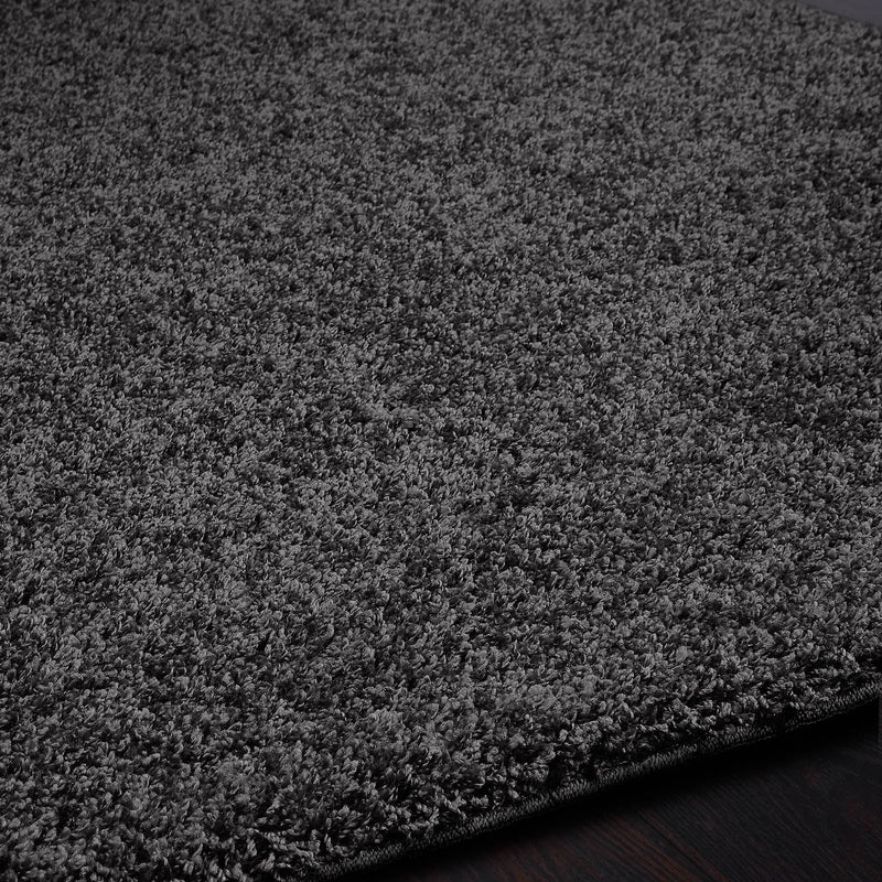 Buddy Washable Plain Rugs in Charcoal Grey