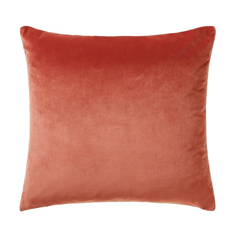 Bellini Velvet Cushion in Peach Orange