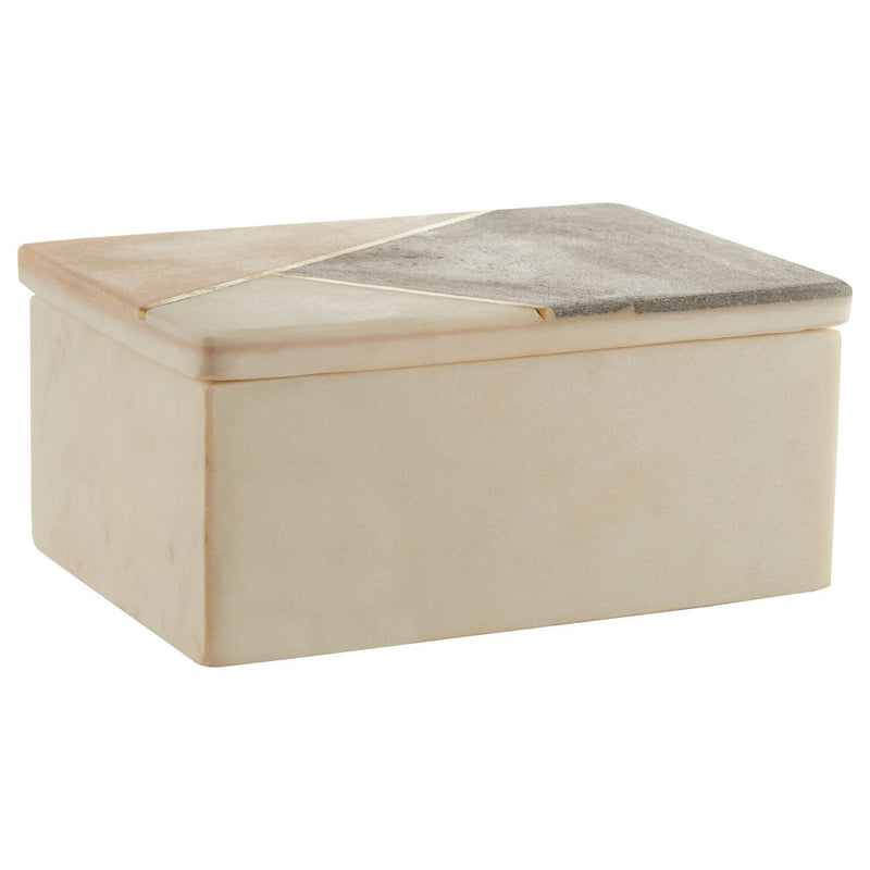 Grey and Pink Large Marble Trinket Box