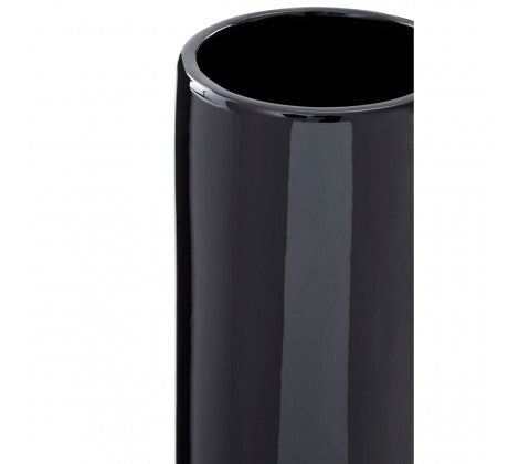 Large Astor Black Pedestal Vase