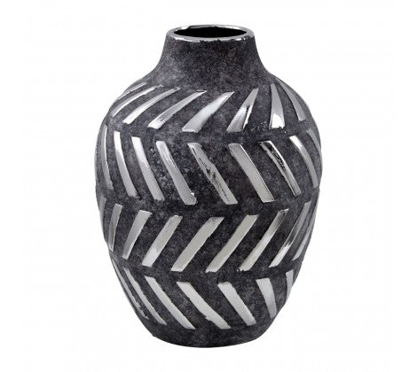 Grey Aztec Vase