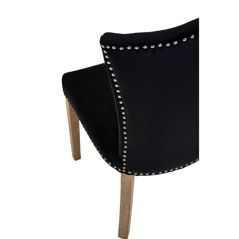 Black Velvet Townhouse Dining Chair