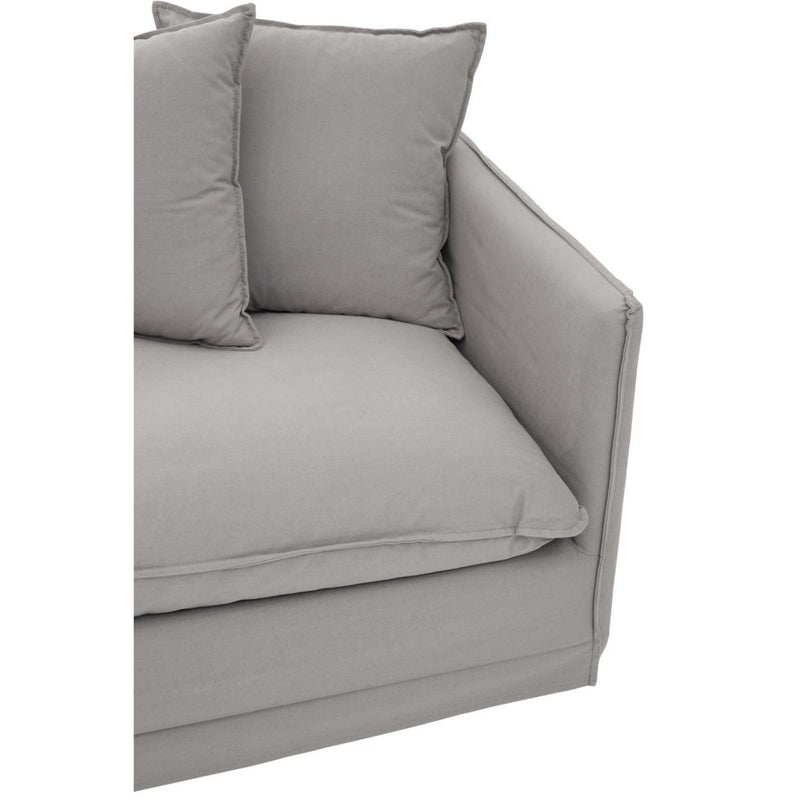 3 Seat Grey Upholstered Sofa