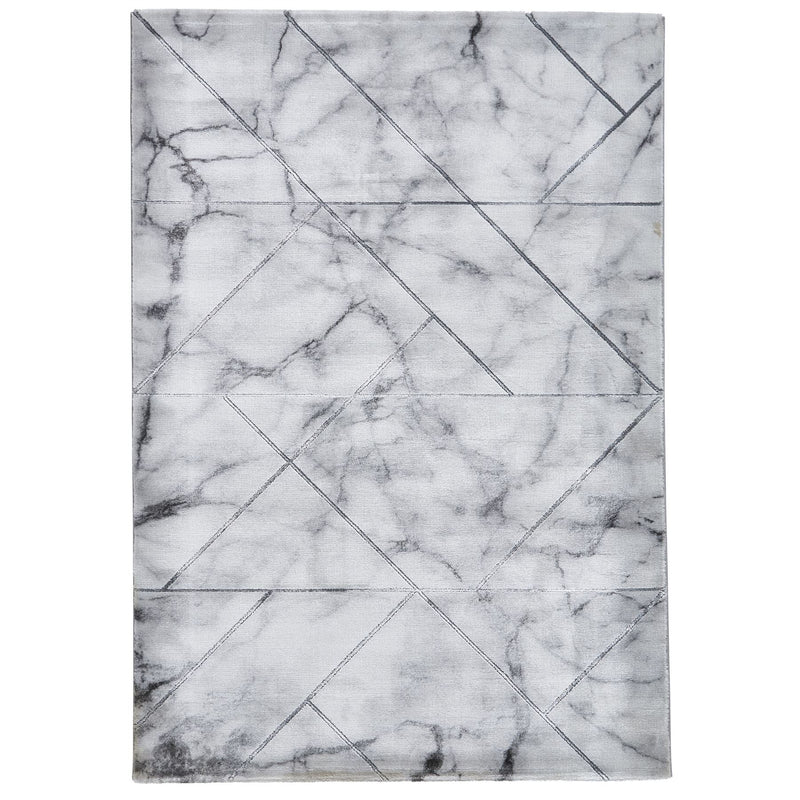 Craft 23299 Marble Effect Rugs in Ivory Silver Grey
