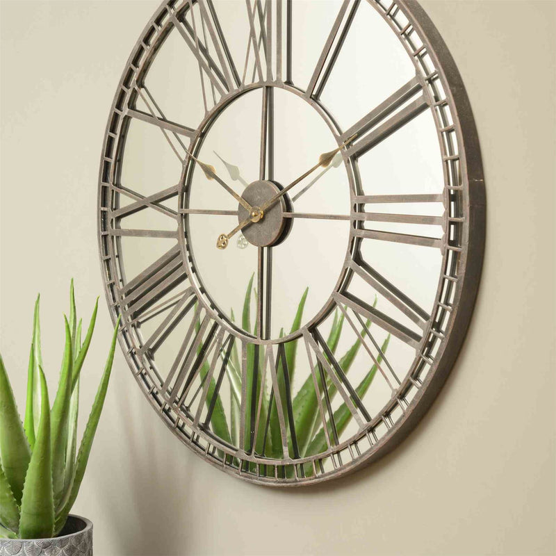 Cara Skeleton Mirror Wall Clock
