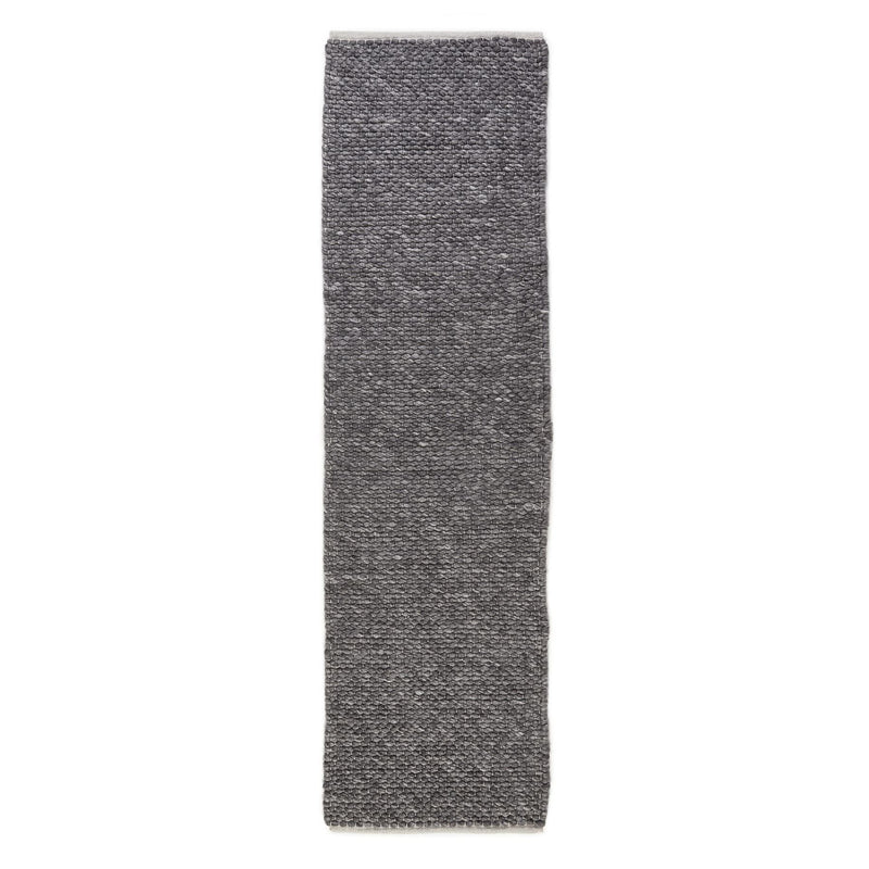 Savannah Plain Wool Rug in Charcoal Grey