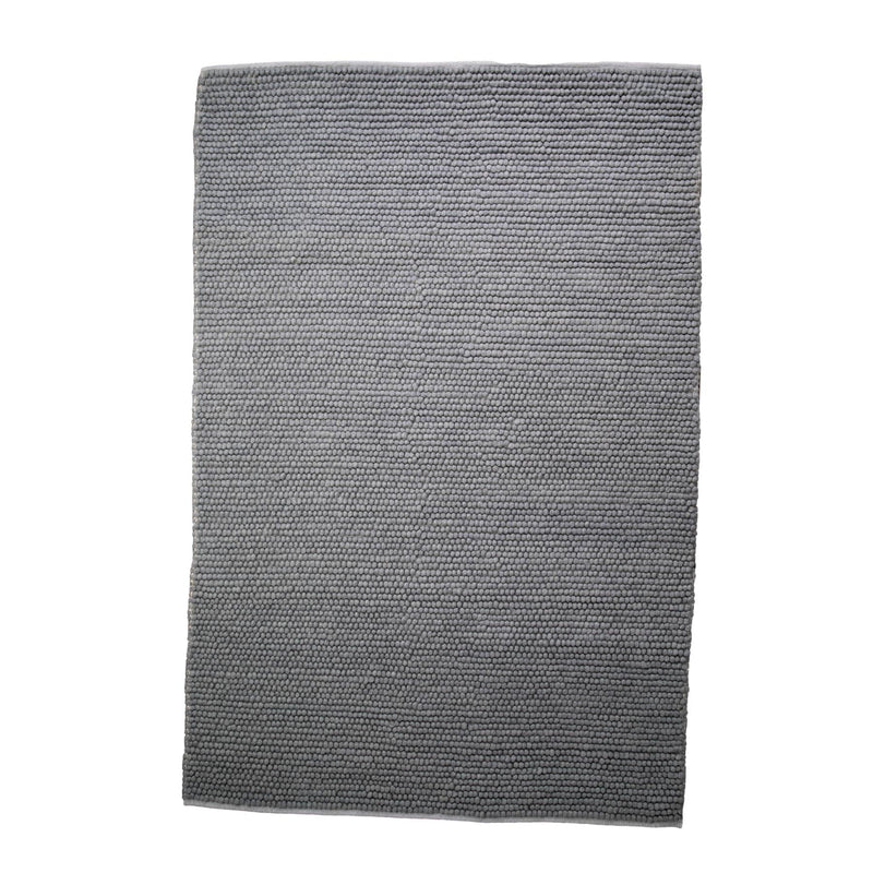 Berkeley Textured Wool Rugs in Grey
