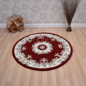 Royal Aubusson Circular rugs in Red