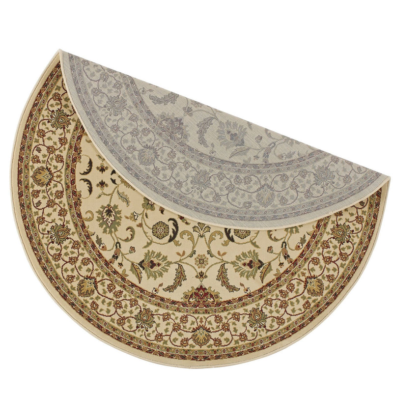 Kendra Traditional Round Circle Rug 137 W in Cream
