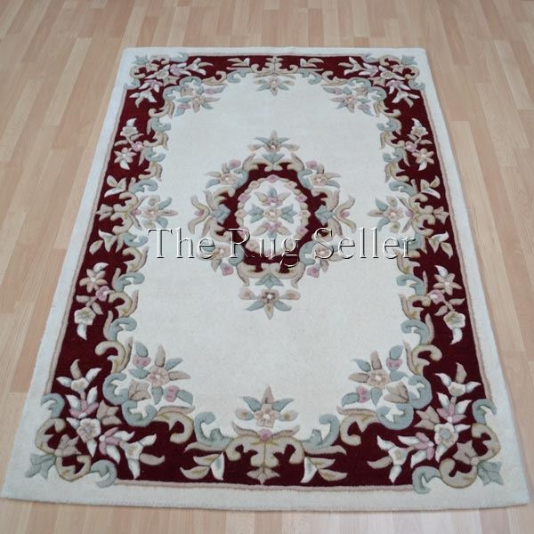 Royal Aubusson Traditional Wool rugs in Red Cream