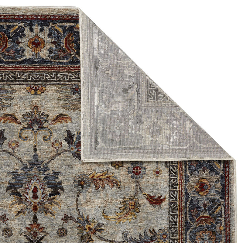 Sarouk 53 X Traditional Medallion Rugs in Red Cream Blue