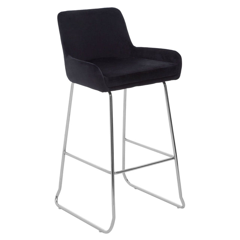 Black Bar Stool With Low Arms