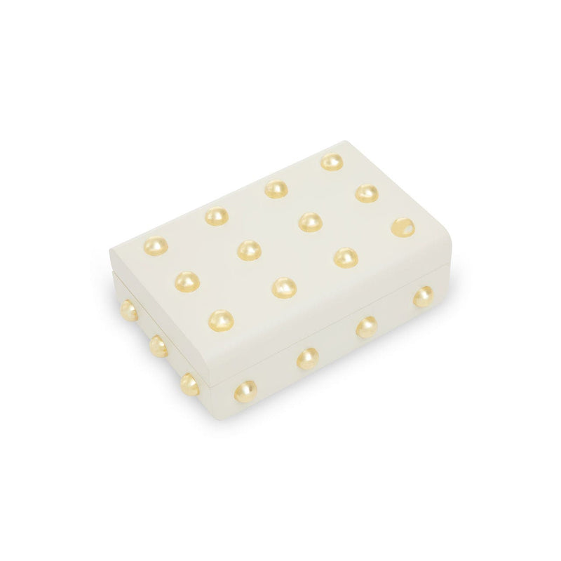 Cream And Gold Studded Box