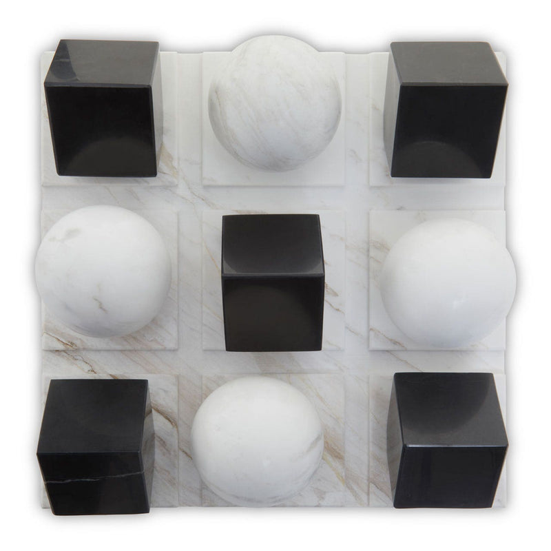 Luxe Marble Tic Tac Toe Set