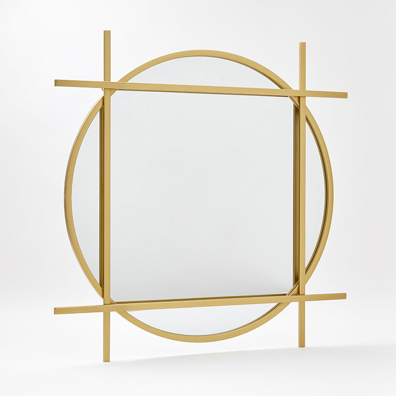 Round Mirror With Square Frame