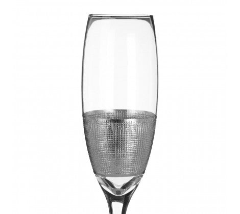 Silver Strip Champagne Glasses