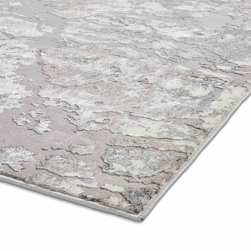 Apollo 2677 Modern Abstract Distressed Rugs in Grey Rose Pink