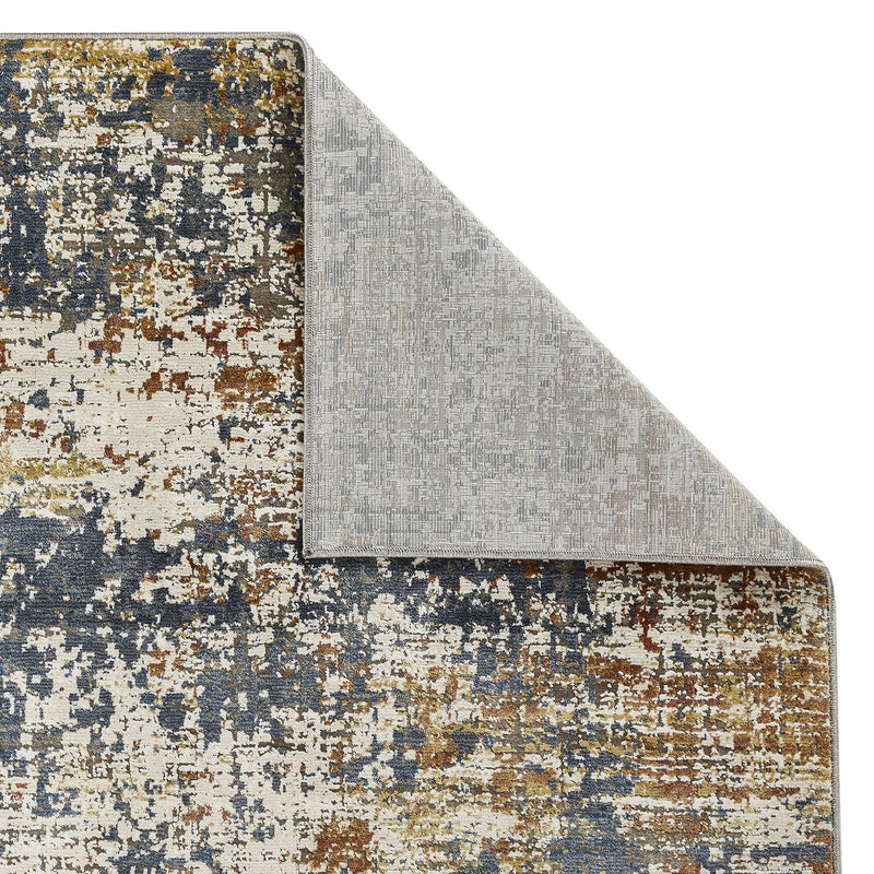 Astro Abstract Distressed Woven Rugs in Multi 4153