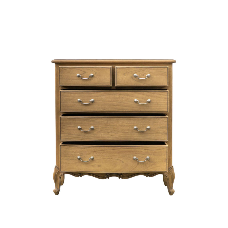 Palais Weathered Wooden 5 Drawer Chest