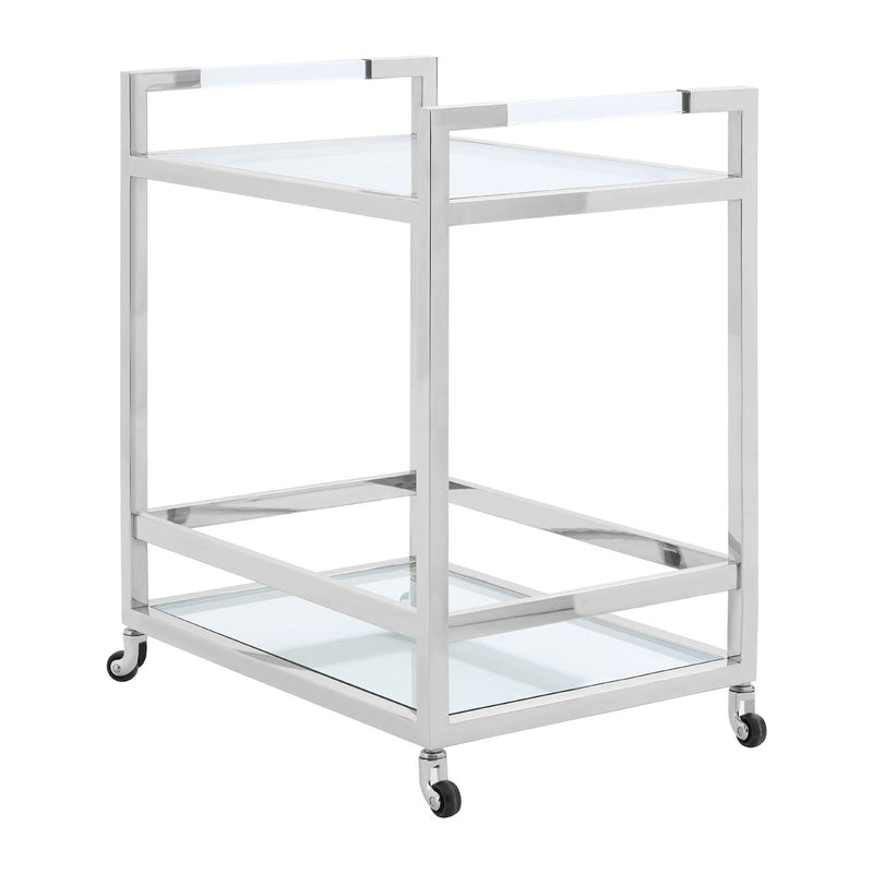 Acrylic and Steel Drinks Trolley
