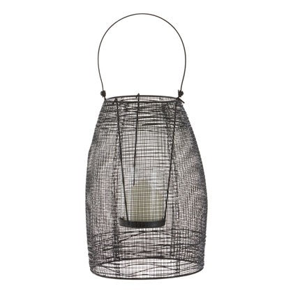 Black Wire Lantern With Handle