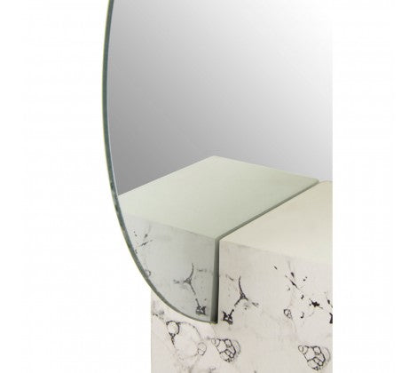 White Bubble Table Mirror
